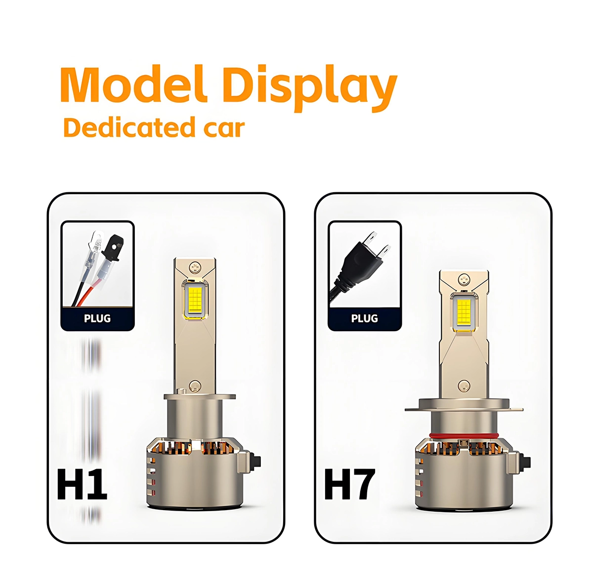 60W High-brightness Mini LED Headlamps for Automobiles